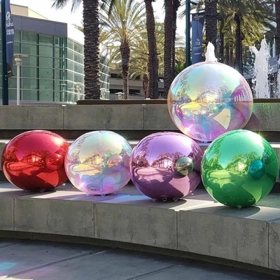 Vente à chaud personnaliser le logo taille argent or ballon miroir en pvc réfléchissant gonflable