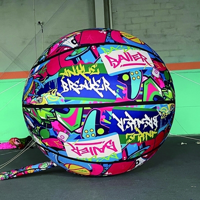 géant de 3 m de taille orange sky dancer lumière dôme globes aerost tico publicité gonflable ballons gonflables homme vente en bon matériel
