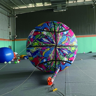 géant de 3 m de taille orange sky dancer lumière dôme globes aerost tico publicité gonflable ballons gonflables homme vente en bon matériel