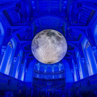 Décoration utilisée géante publicité modèle de lune gonflable avec lumière LED grand ballon lunaire gonflable