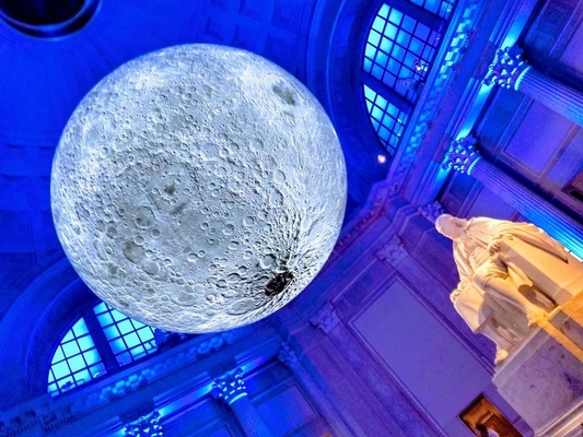 Décoration utilisée géante publicité modèle de lune gonflable avec lumière LED grand ballon lunaire gonflable