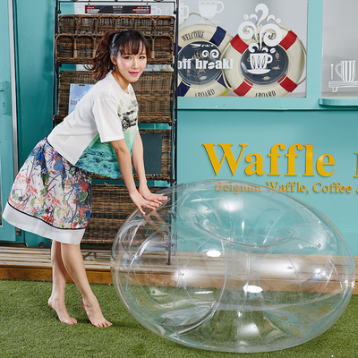 0.2 mm de matériau PVC canapé-ballon transparent 1m pour les enfants jouer sur l'herbe ou s'asseoir