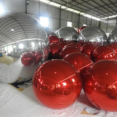 Décoration de la maison 100CM Laser argenté PVC boules suspendues Matériau clair Noël Disco boules miroir