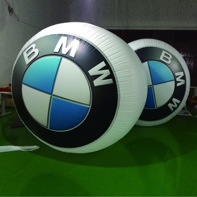 Vente à chaud Balon gonflable en hélium en PVC géant en PVC blanc avec logo et lumière LED