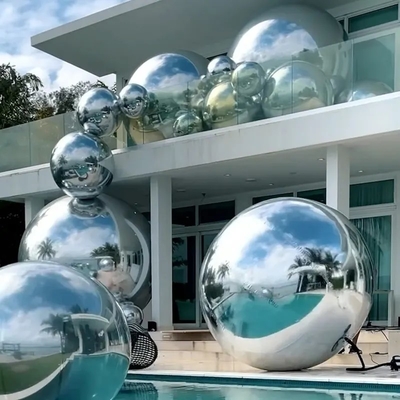 En plein air à prix abordable gros boules brillantes gonflables argentées lisses brillantes boules pour l' événement
