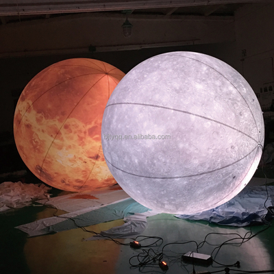 Ballon lunaire gonflable avec lumière LED Décoration publicitaire géante Modèle lunaire gonflable Grand