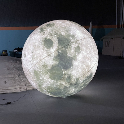 Éclairage LED géant de 2 m Ballon lunaire gonflable Globe Planète Système solaire Ballon pour décorations