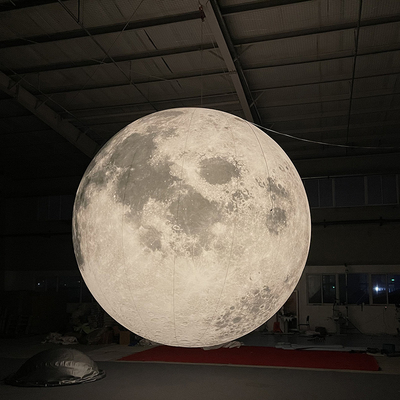 Éclairage LED géant de 2 m Ballon lunaire gonflable Globe Planète Système solaire Ballon pour décorations