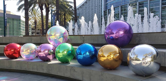 Vente à chaud Taille personnalisée Couleurs métalliques Ballon miroir décoratif Gros ballon gonflable géant brillant