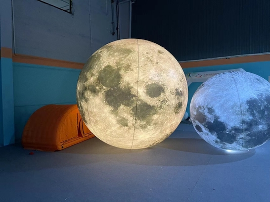 Logo et taille personnalisés Grand modèle gonflable publicitaire Led Light Ballon lunaire gonflable pour la décoration, le mariage, l'événement.