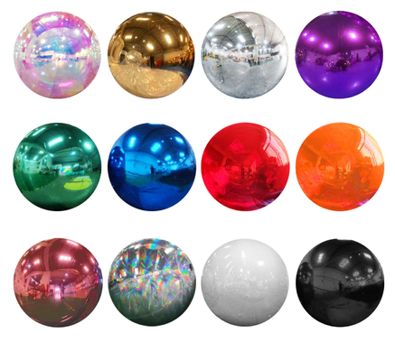 Vente à chaud personnaliser le logo taille argent or ballon miroir en pvc réfléchissant gonflable