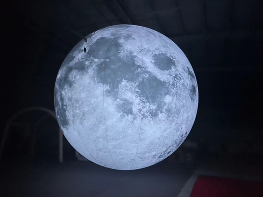 Décoration Utilisé Géant Publicité Modèle de lune gonflable avec lumière LED Grand ballon lunaire gonflable ballons personnalisés