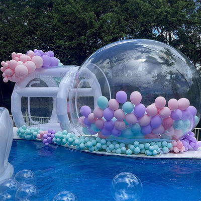 prix de gros de l'usine maison à bulles avec des ballons Fête de mariage maison à bulles double gonflable