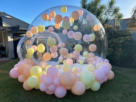 prix de gros de l'usine maison à bulles avec des ballons Fête de mariage maison à bulles double gonflable