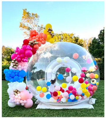 prix de gros de l'usine maison à bulles avec des ballons Fête de mariage maison à bulles double gonflable