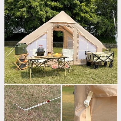 Populaire Glamping toile gonflable Camping extérieur personnalisé Luxe polyester Air Tente familiale pour le camping
