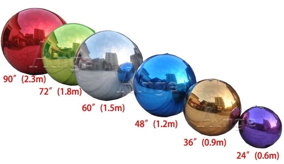 Diamètre 40cm Sphères miroirs gonflables en PVC moderne simple pour mariage