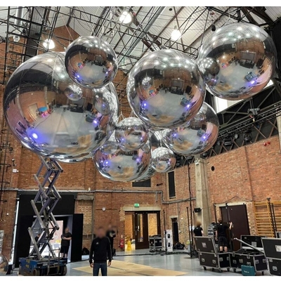 Festival géant ballon miroir gonflable PVC commercial décoratif