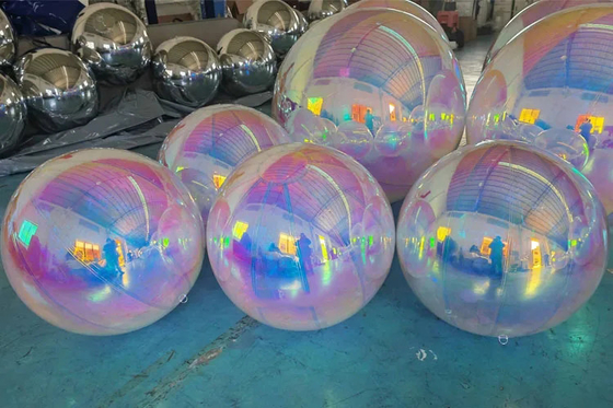 Festival géant ballon miroir gonflable PVC commercial décoratif
