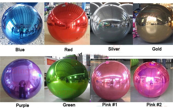 Festival géant ballon miroir gonflable PVC commercial décoratif