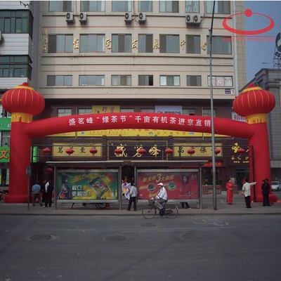 Colorier publicitaire gonflable pleine imprimerie couleur arc d'entrée gonflable pour l'événement 6 * 3m taille