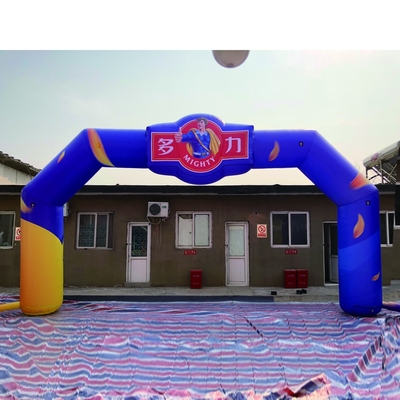 Nouveau design publicité en plein air rond arc gonflable avec impression de logo verlcro pour la promotion de la marque événement sportif