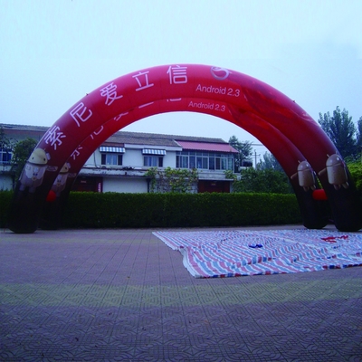 Nouveau design publicité en plein air rond arc gonflable avec impression de logo verlcro pour la promotion de la marque événement sportif