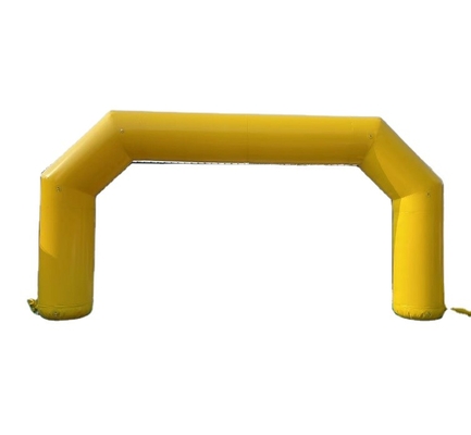 jaune publicité gonflable pleine impression couleur arc gonflable arc d'entrée pour l'événement 8 * 4m taille