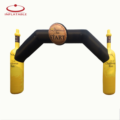 Nouveau design publicité en plein air rond arc gonflable avec impression de logo verlcro pour la promotion de la marque événement sportif
