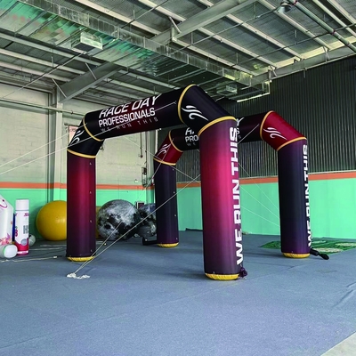 personnaliser le logo vente chaude usine en gros ligne de départ ligne d'arrivée arc robot gonflable arc gonflable