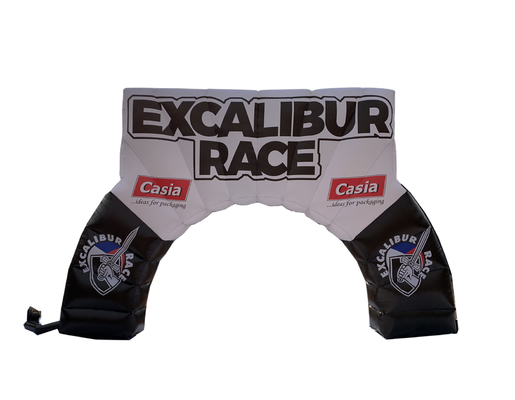 Logo personnalisé taille imperméable au début bienvenue porte d'arrivée gonflable voûte brumeuse