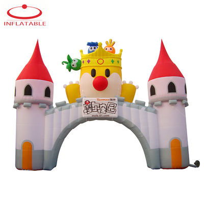 Publicité colorée Entrée gonflable personnalisée personnaliser la taille avec lumière LED