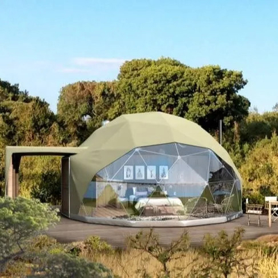 Tente de coupole de luxe pour hôtel de camping à l' eau blanche extérieure