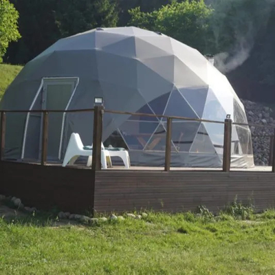 Tente de coupole de luxe pour hôtel de camping à l' eau blanche extérieure