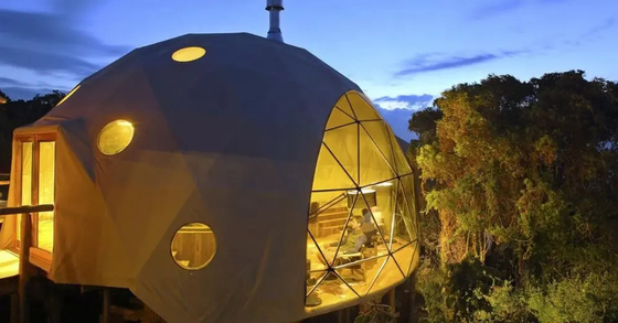 Nouveau design 4 à 10 personnes 850g Tissu en PVC Glamping Dome Chambre de luxe Tentes