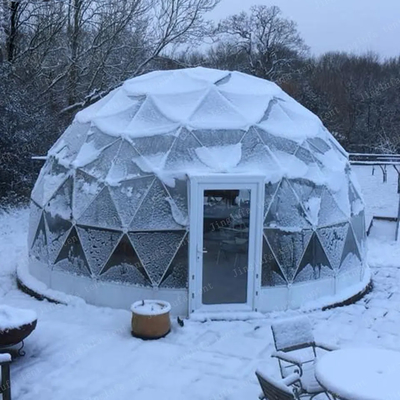 Cadre en acier PVC transparent géodésique Tente d'igloo