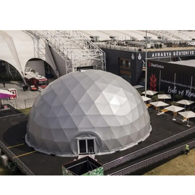 Cadre en acier PVC transparent géodésique Tente d'igloo