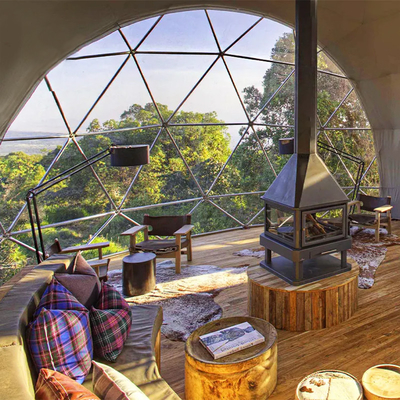 Événement extérieur imperméable à l'eau PVC préfabriqué glamping tente dôme géodésique maison