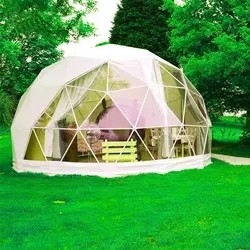 Igloo Glamping Tente géodésique à dôme Tente d'hiver en PVC Tissu 2 à 10 personnes Vivant