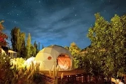 Igloo Glamping Tente géodésique à dôme Tente d'hiver en PVC Tissu 2 à 10 personnes Vivant