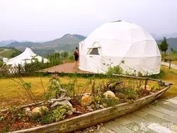 Igloo Glamping Tente géodésique à dôme Tente d'hiver en PVC Tissu 2 à 10 personnes Vivant