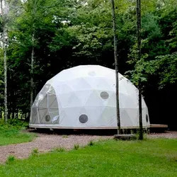 Tente de camping à dôme géodésique de 9 m PVDF de luxe