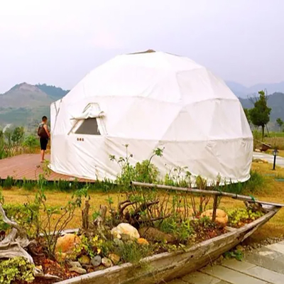 Logo personnalisé Luxe Dôme géodésique Tente Glamping D'extérieur étanche