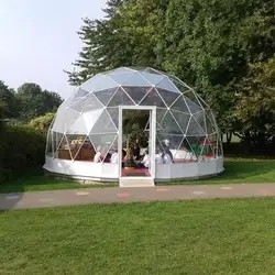 Logo personnalisé Luxe Dôme géodésique Tente Glamping D'extérieur étanche