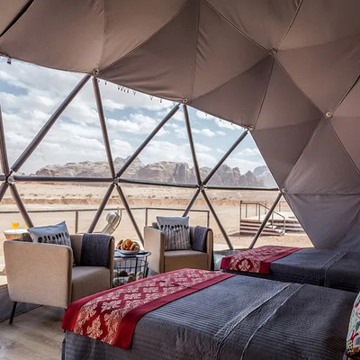 Décoration d'hôtel Tente géodésique gonflable à dôme Luxe imperméable