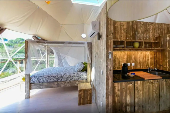 Décoration d'hôtel Tente géodésique gonflable à dôme Luxe imperméable