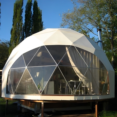 Tente gonflable préfabriquée à dôme Décoration d'hôtel Géodésique transparent