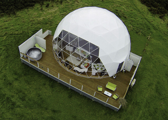 Hôtel Tente gonflable à dôme d'air Camping imperméable avec salle de bains