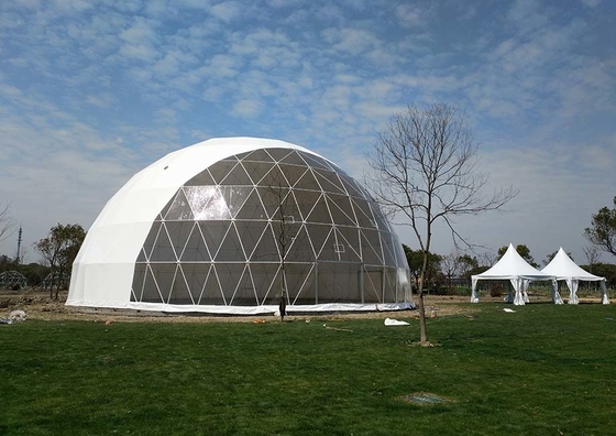 Tente géodésique gonflable en extérieur en PVC préfabriqué imperméable