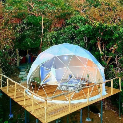 Camping 4 saisons Tente géodésique Dôme maison gonflable Transparent